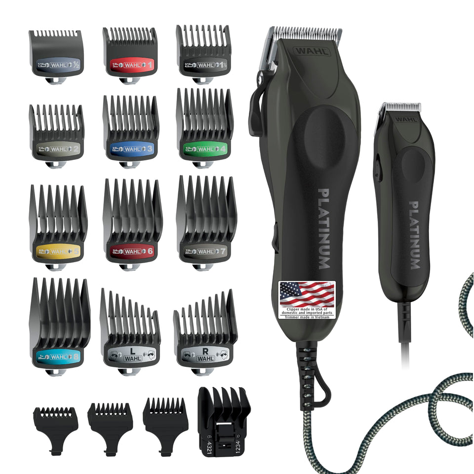 Wahl clipper front view showing ergonomic grip and professional build for comfort