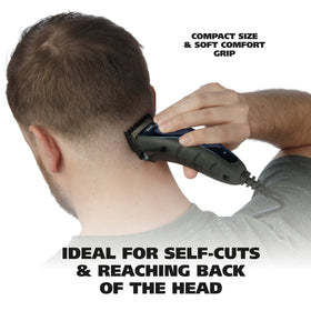Wahl clipper in hand demonstrating ergonomic grip and control
