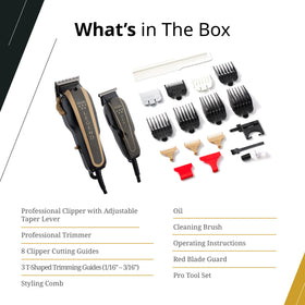Wahl Professional clipper in hand showing scale and ergonomic control