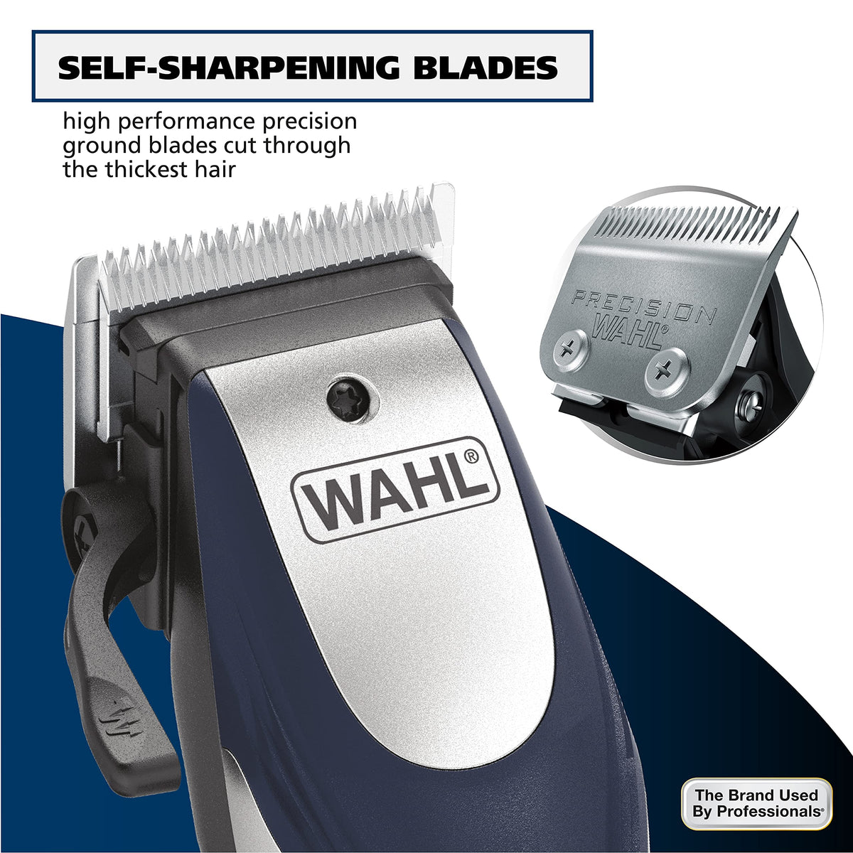 Wahl clipper in hand demonstrating cordless freedom and ergonomic control benefit