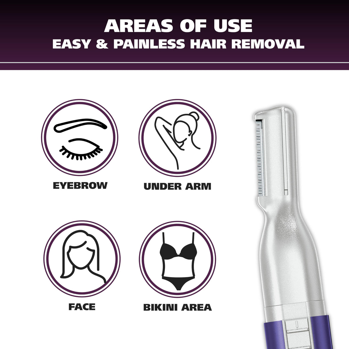 Wahl close-up of stainless steel blades highlighting precision and gentle trim