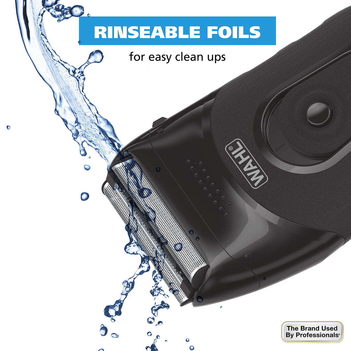 Wahl compact with foil guard and charging cord showing included protective accessories