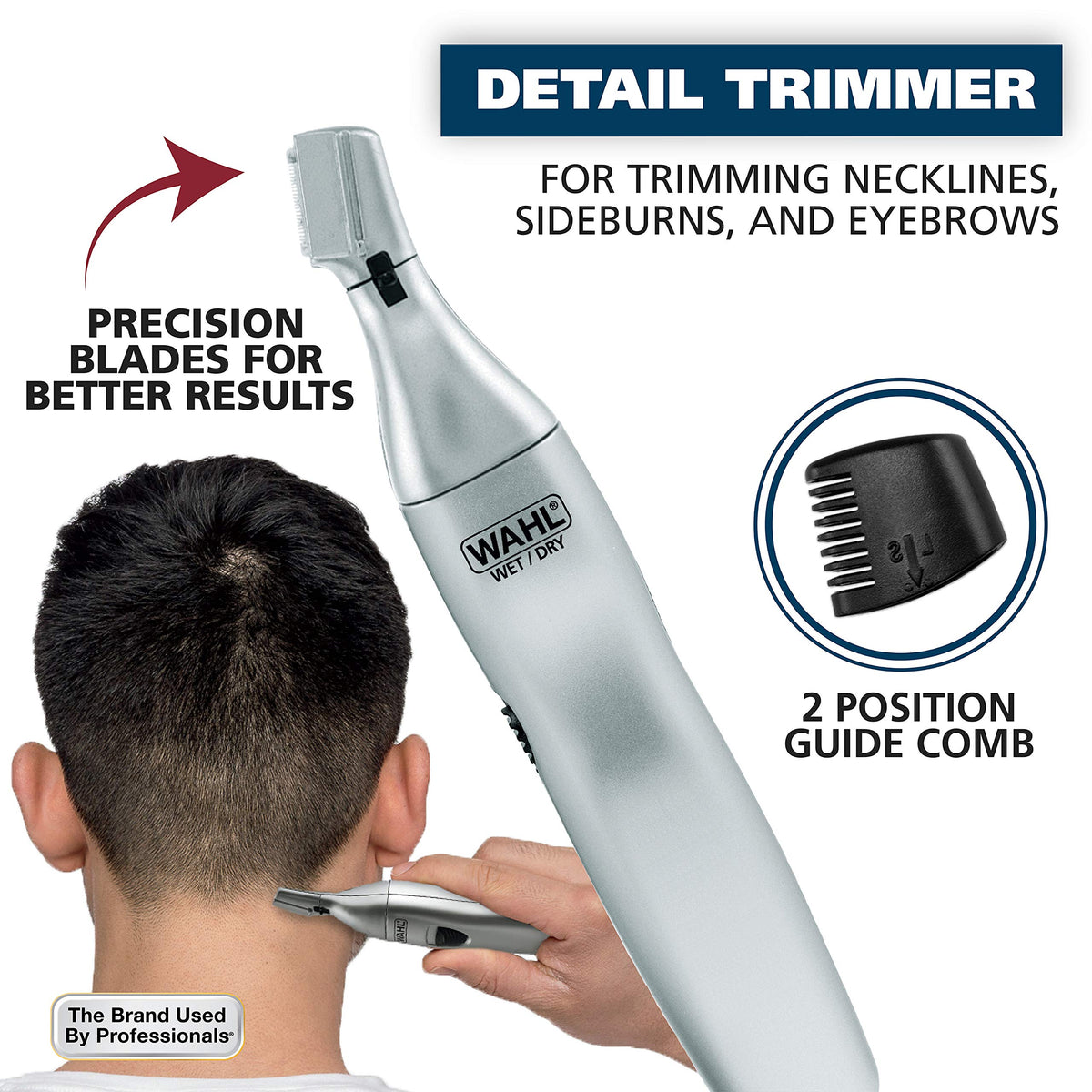 Wahl close-up of detail head blades highlighting precision trimming