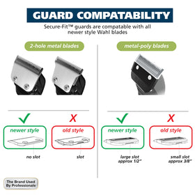 Wahl guard material close-up showing durable plastic texture for long-lasting use