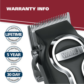 Wahl Elite Pro packaging and label showing model number and USA voltage info