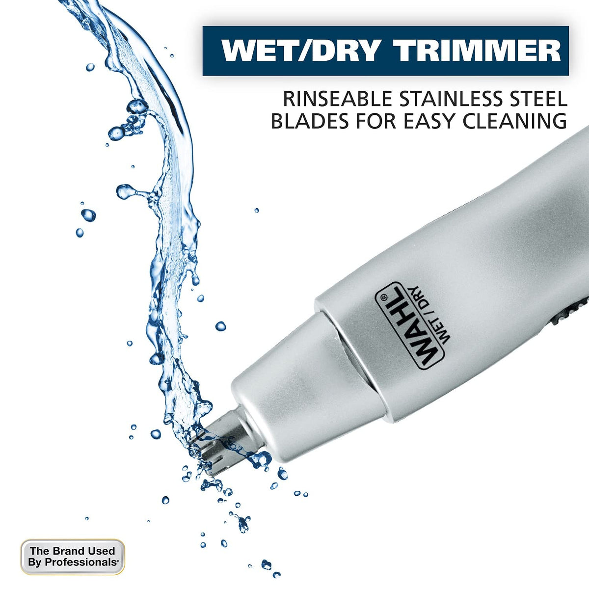Wahl eyebrow guide attached to detail head for consistent eyebrow length