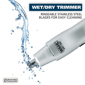 Wahl eyebrow guide attached to detail head for consistent eyebrow length