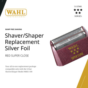 Wahl foil close-up perforation detail for smoother, closer shave
