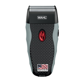 Wahl shaver front view showing dual foils and ergonomic grip for comfortable close shaves