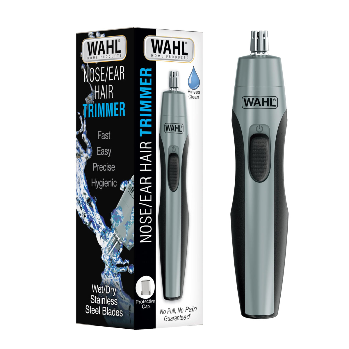 Wahl front view of trimmer showing compact travel-ready design and convenience