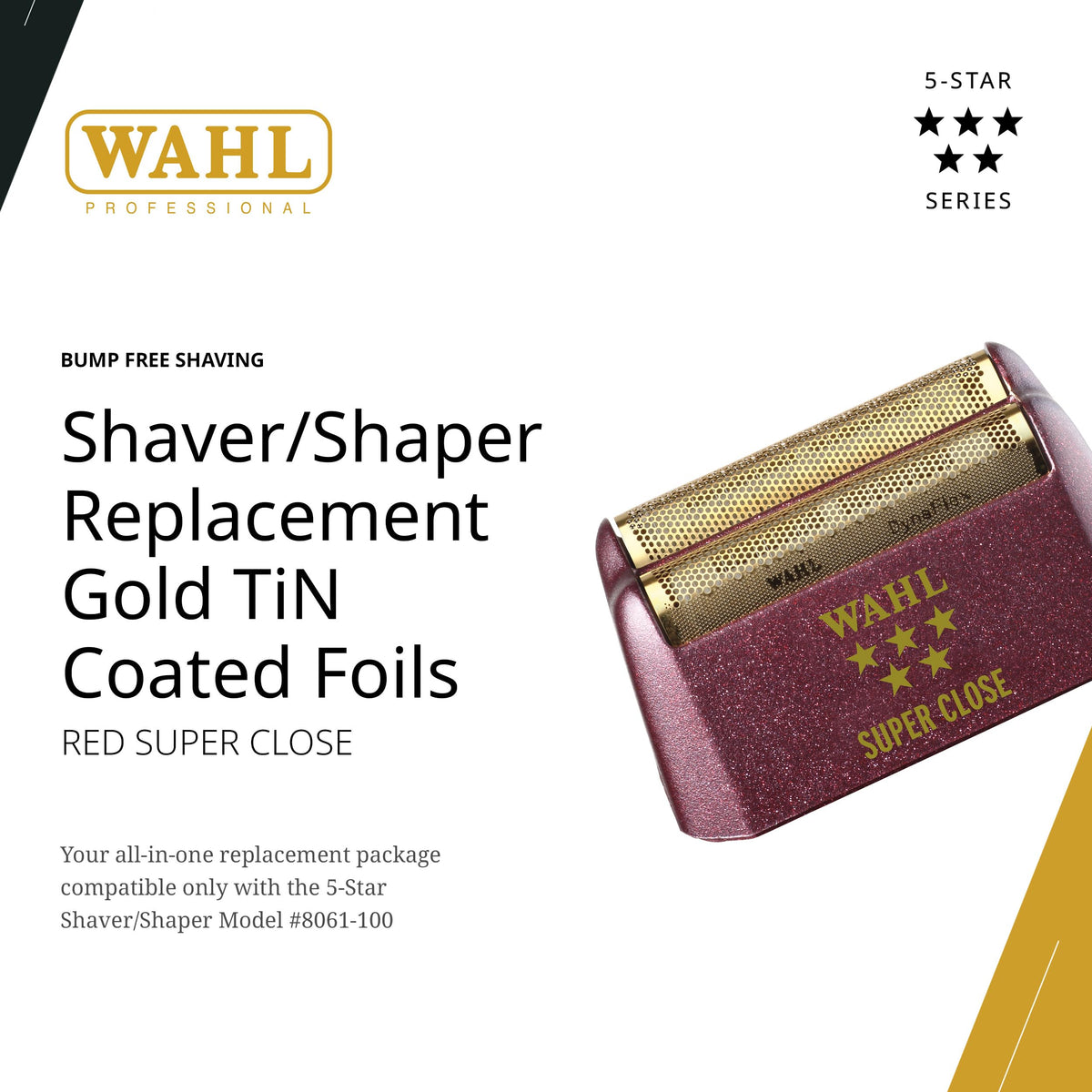 Wahl gold foil close-up texture highlighting fine perforations for closer shave