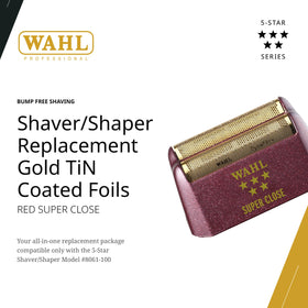 Wahl gold foil close-up texture highlighting fine perforations for closer shave