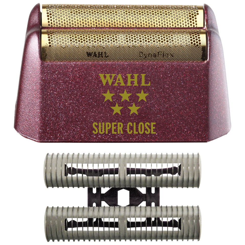 Wahl gold foil front view showing precise perforations and smoother shave
