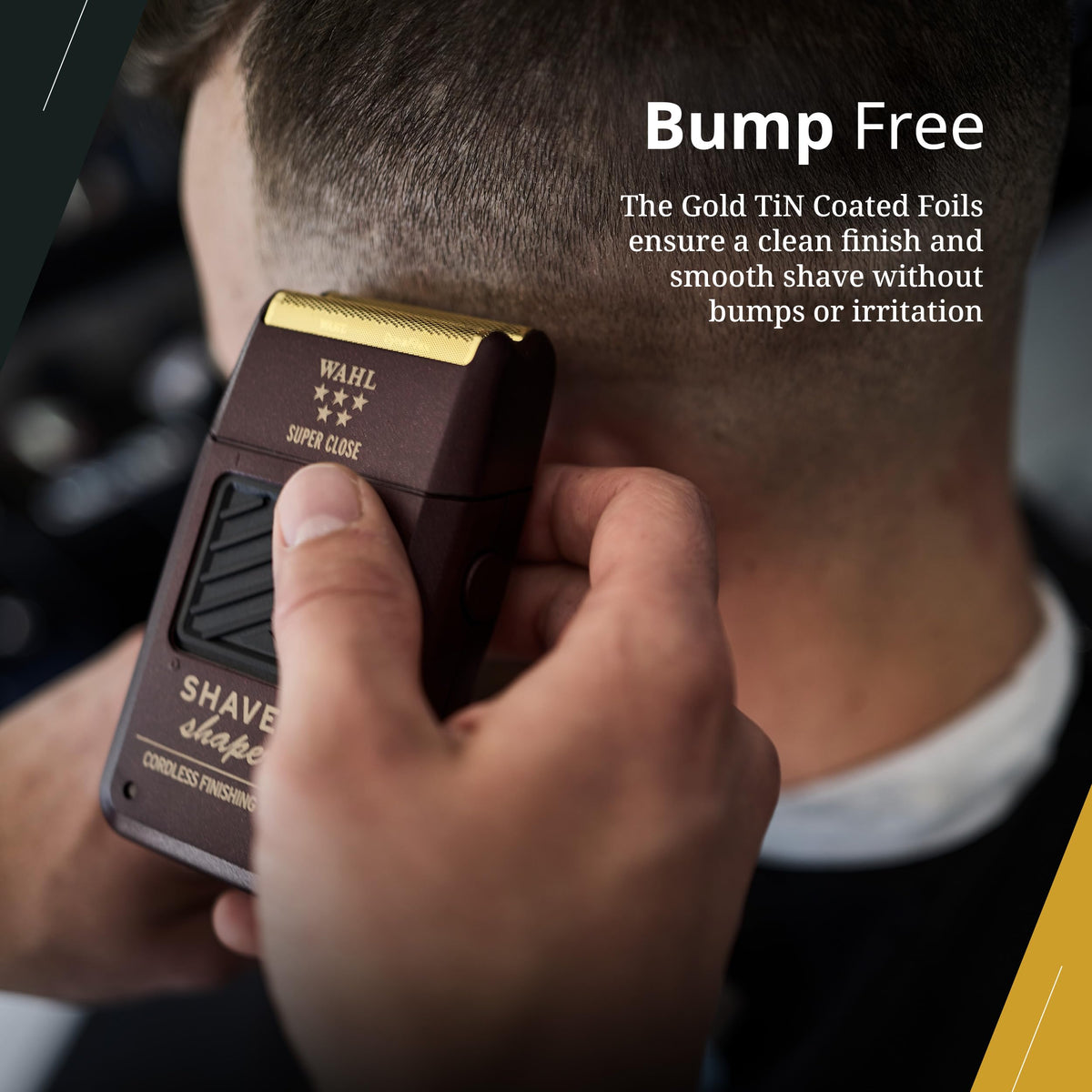 Wahl gold foil next to a coin for scale showing compact professional size