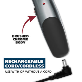 Wahl adjustable guide positioned on trimmer illustrating selectable length settings
