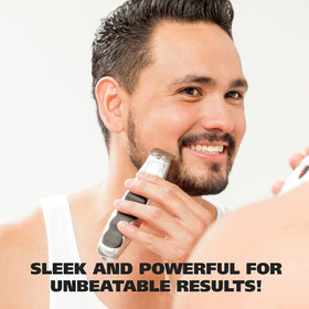 Wahl trimmer packed in travel case ready for on-the-go grooming convenience