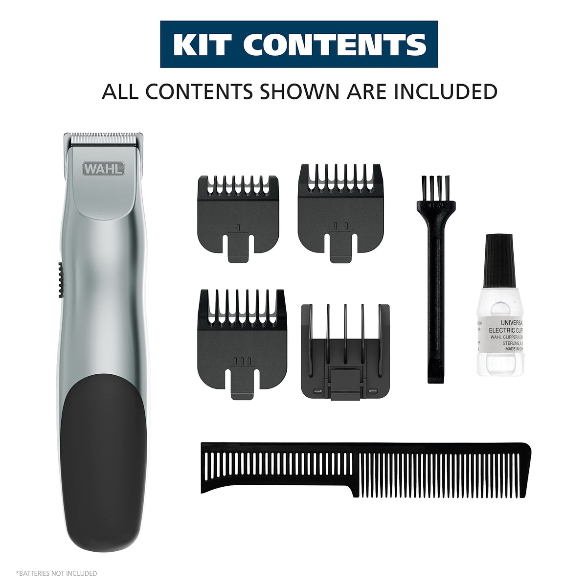 Wahl Groomsman boxed packaging and stand illustrating neat storage and ready-to-go convenience