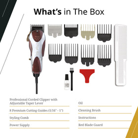 Wahl Magic Clip size comparison on a ruler demonstrating compact 6.5-inch length for control