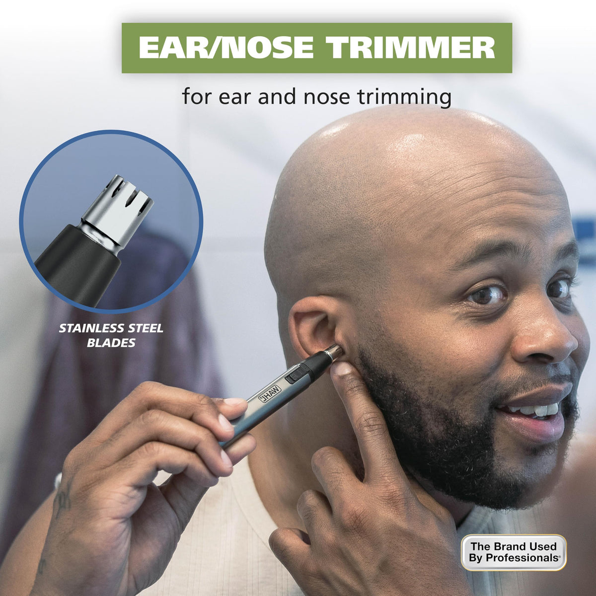 Wahl detail head close-up highlighting precise blades for beard and neckline shaping
