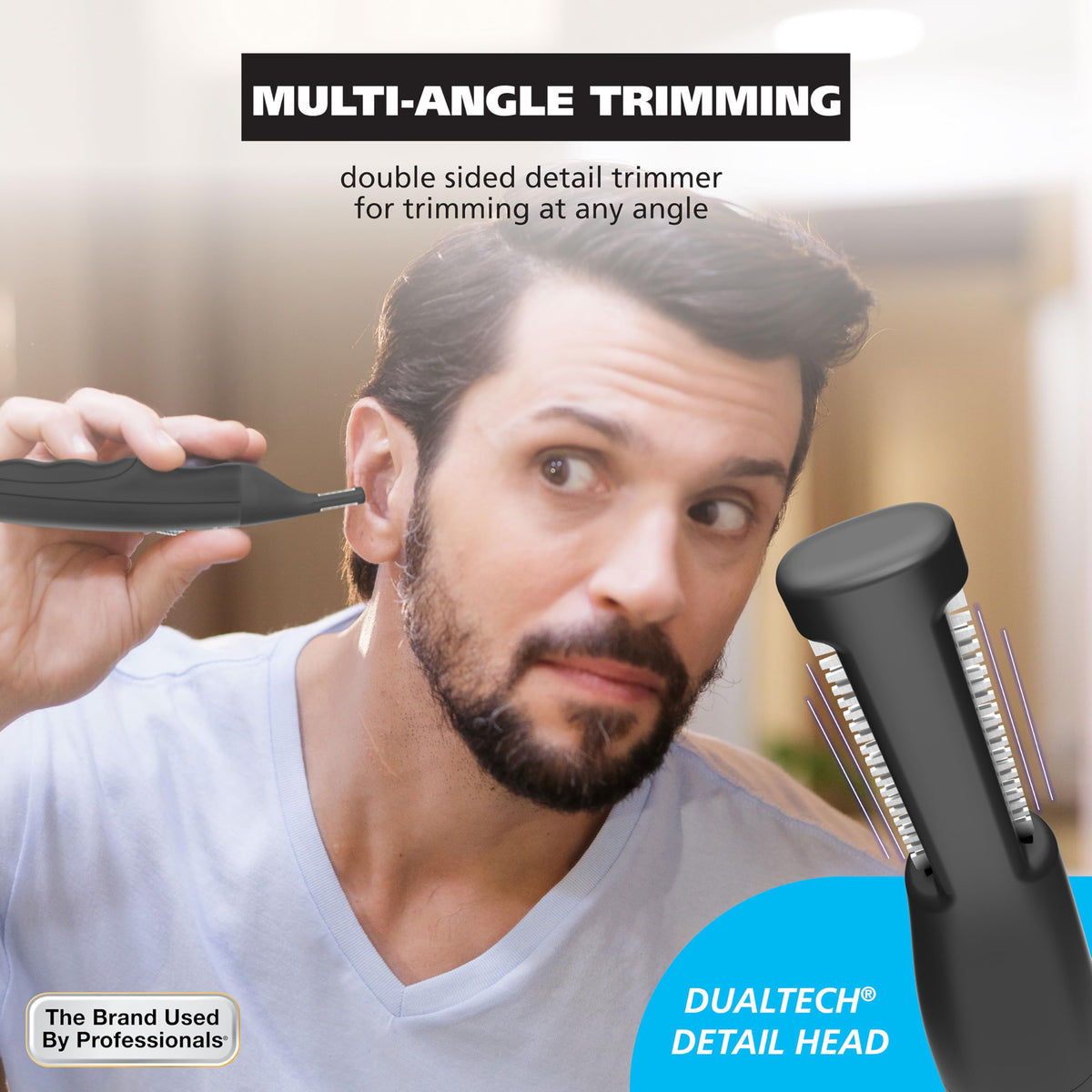 Wahl multi-length guide combs demonstrating consistent eyebrow length control