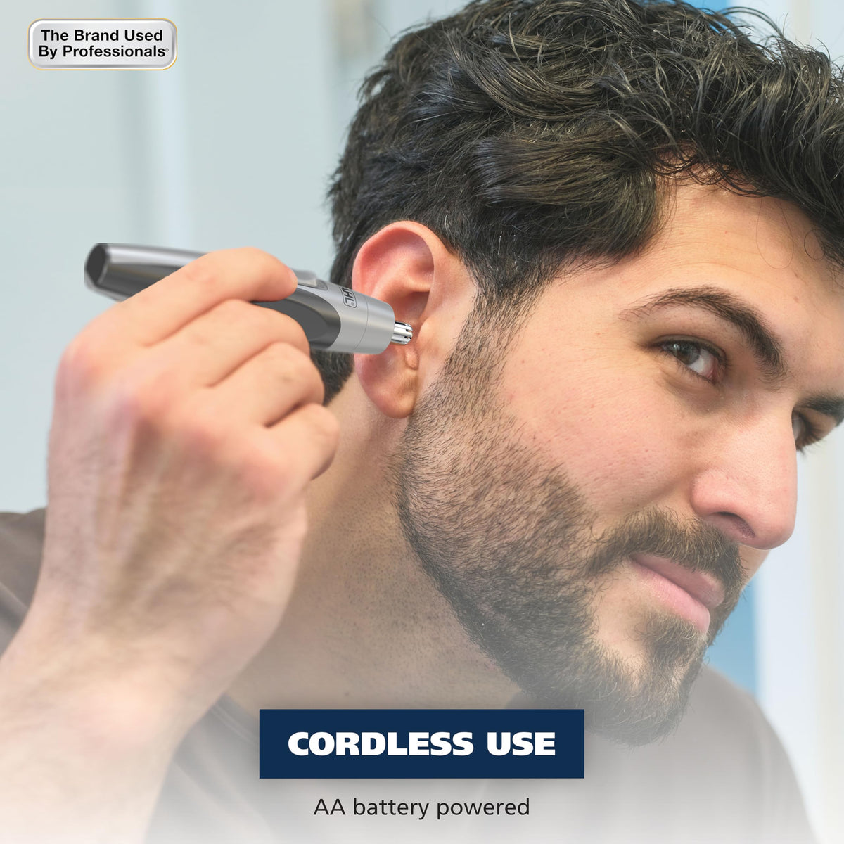 Wahl one-button control detail for easy on/off operation and simple use