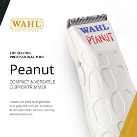 Wahl Peanut close-up of detachable blade revealing sharp edge and easy maintenance benefit