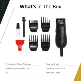 Wahl Professional peanut trimmer accessories laid out for easy maintenance