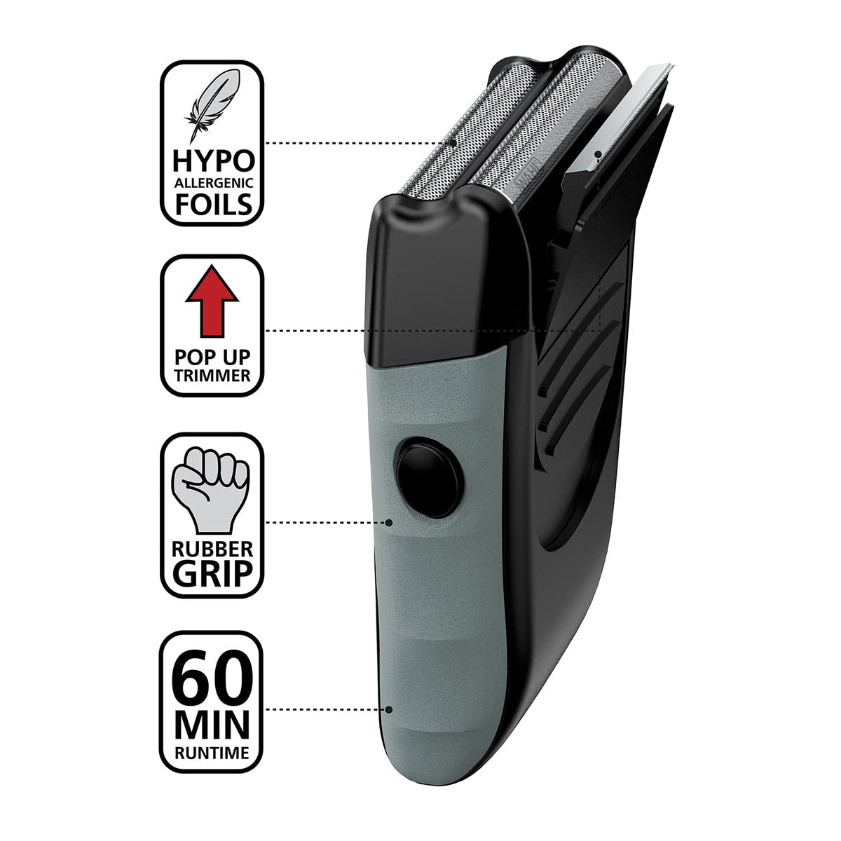 Wahl pop-up trimmer extended for precise beard and neckline detailing