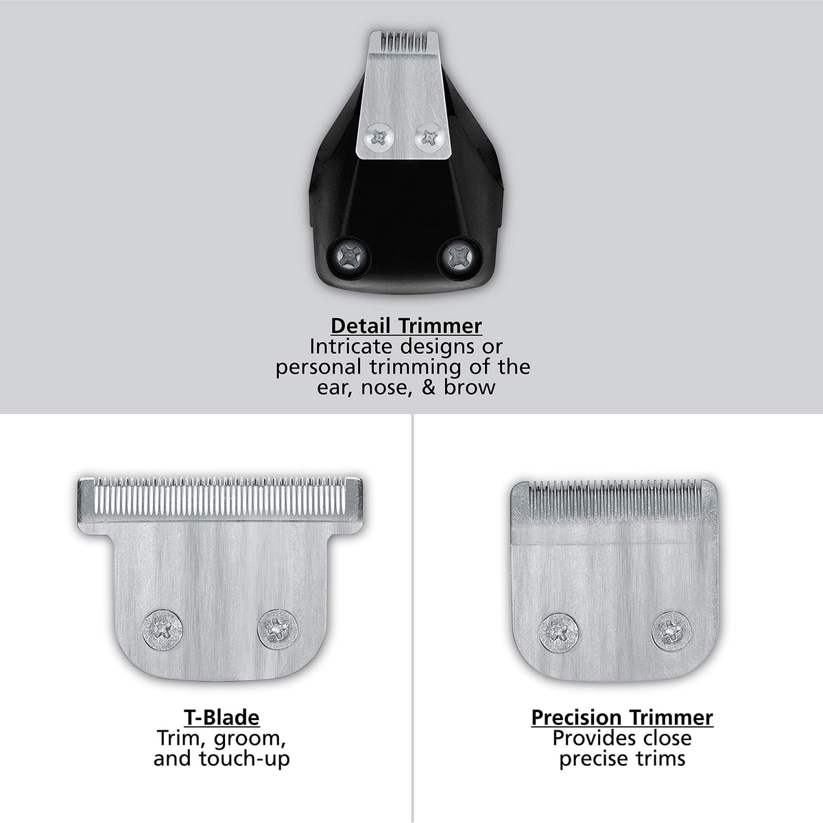 Wahl PowerPro t-blade closeup showing sharp teeth for crisp edging