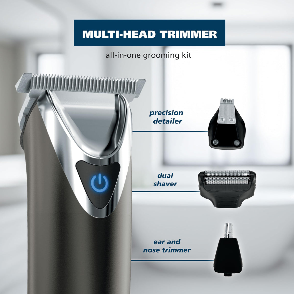 Wahl precision T-blade closeup highlighting sharp self-sharpening edges for clean lines