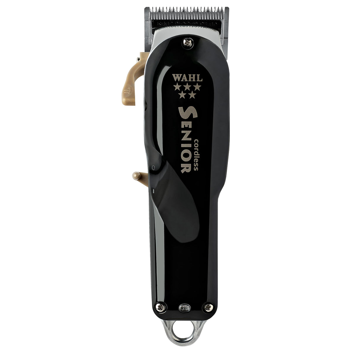 Wahl Professional clipper front view showing controls and ergonomic design for precise handling