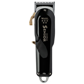 Wahl Professional clipper front view showing controls and ergonomic design for precise handling
