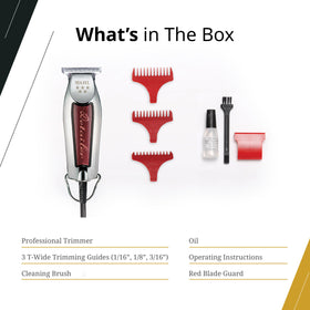 Wahl Professional trimmer in use creating a crisp neckline for clean edges