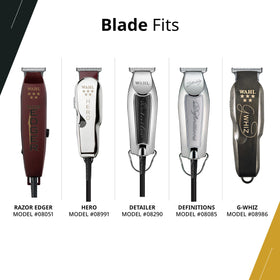 Wahl Professional blade mounted on Detailer trimmer showing improved control benefit