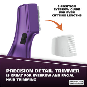 Wahl in-hand eyebrow detailing demonstrating control and ease