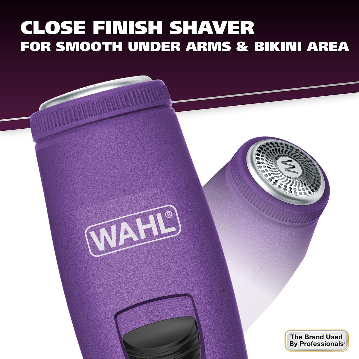 Wahl rotary shaver head close-up for smooth underarm and bikini finish