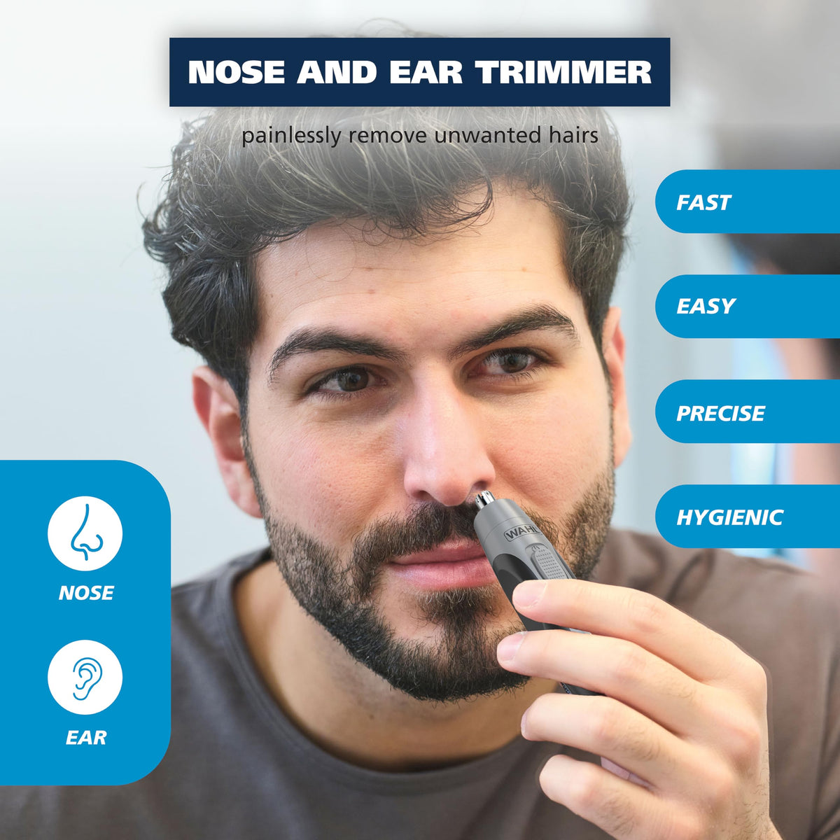Wahl close-up of rotary trimming head highlighting precise 360-degree action
