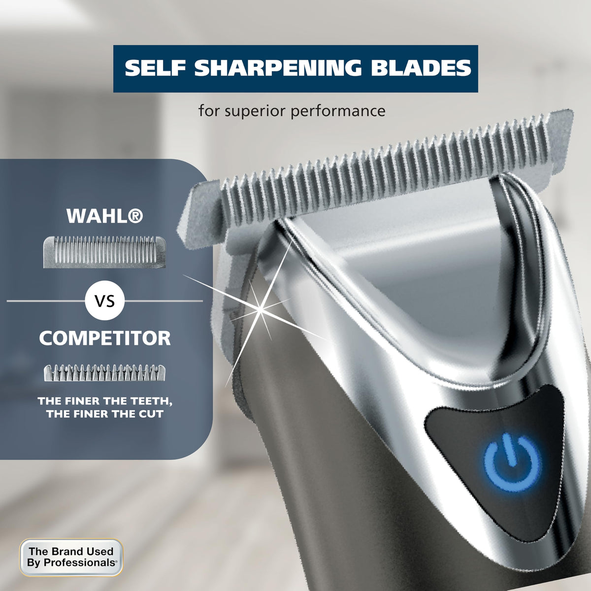 Wahl rotary nose and ear head close detail for hygienic trimming and easy rinsing