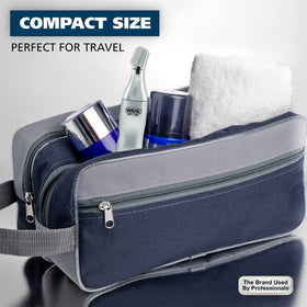 Wahl trimmer next to ruler showing compact travel-friendly size