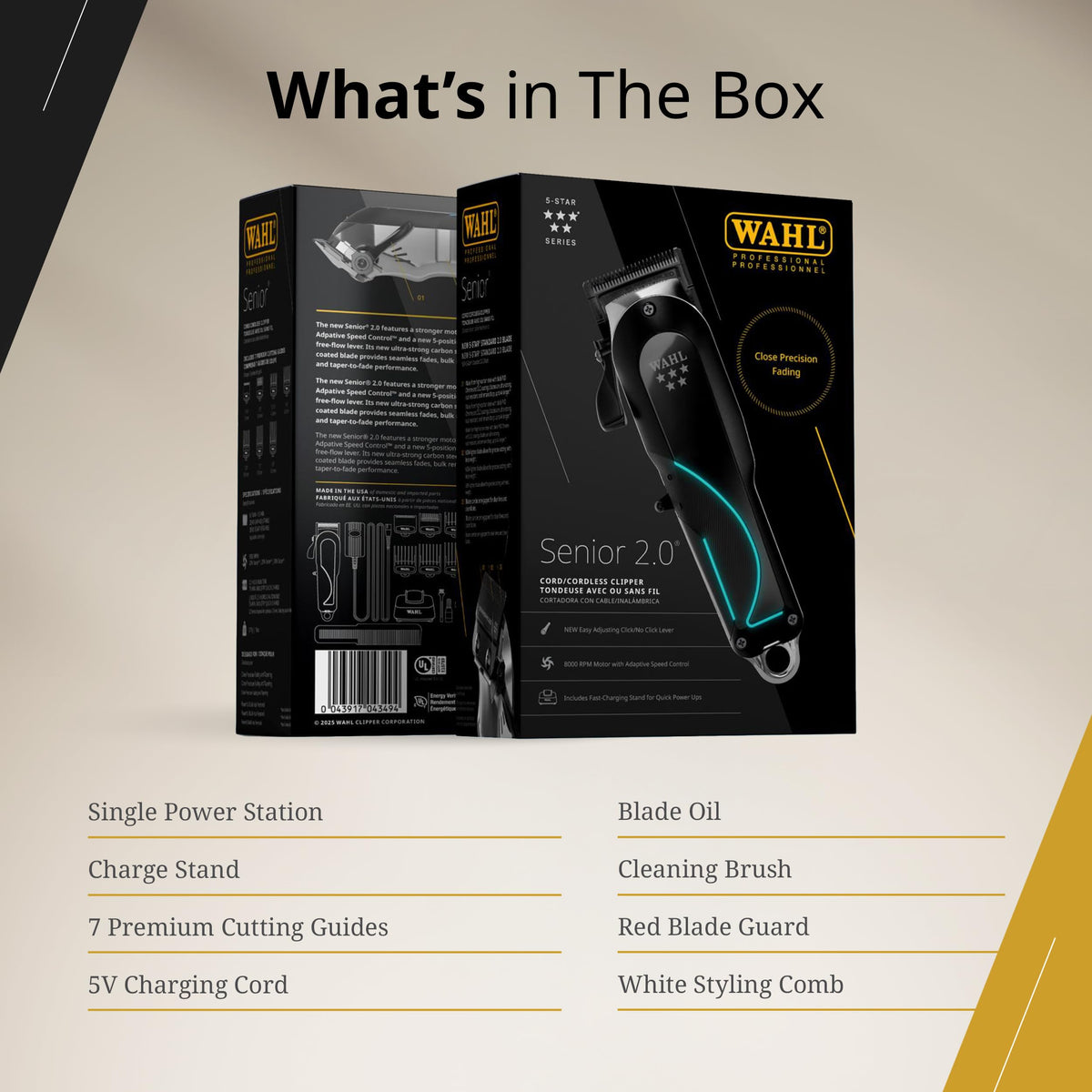 Wahl Professional Senior 2.0 texture macro showing PVD and DLC coating for corrosion resistance