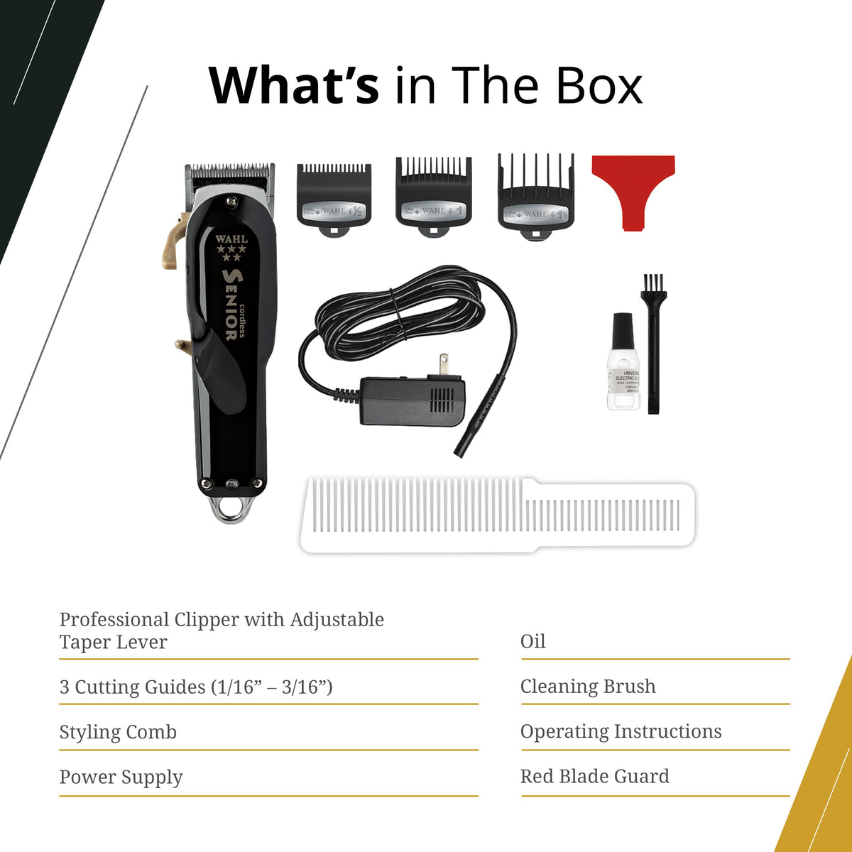 Wahl clipper in hand for scale showing comfortable grip and professional weight