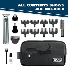 Wahl stainless steel body closeup highlighting construction and durable grip benefit
