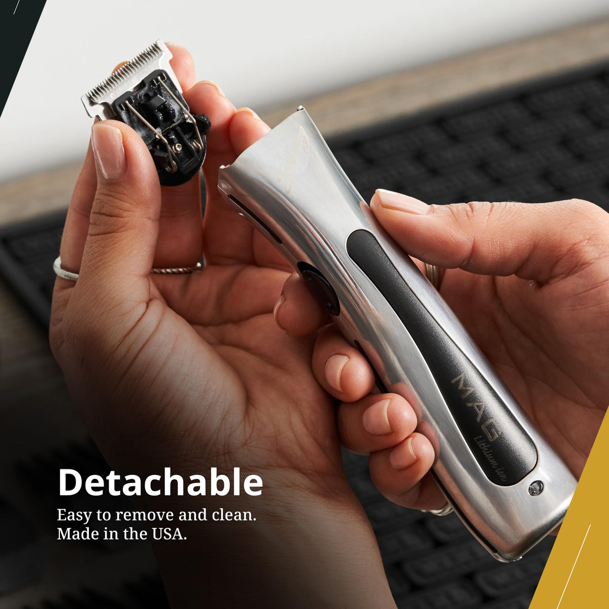 Wahl Professional side profile of blade showing spacing and build quality for consistent cuts benefit