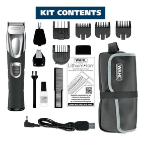 Wahl trimmer in use shaping a beard to show accurate styling results