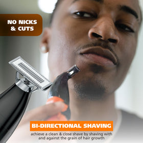 Wahl TrimNinja beard guide combs laid out for consistent, repeatable lengths benefit