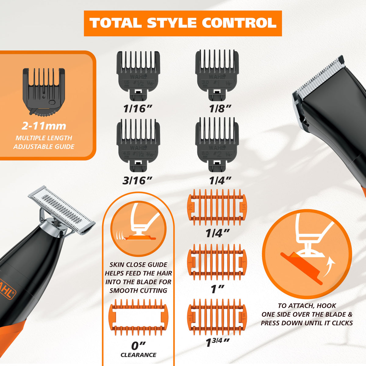 Wahl TrimNinja bi-directional shaver blade close detail for faster, smoother shaves benefit