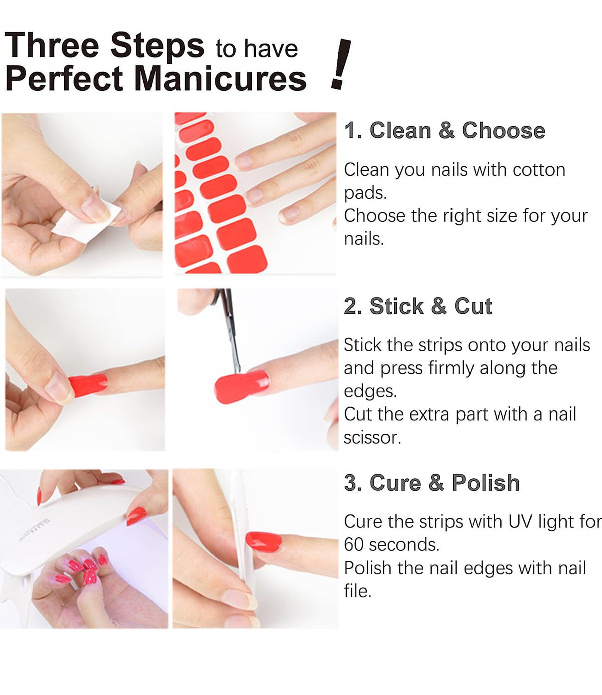 Wahrshei finished manicure on hands showcasing glossy ombre effect
