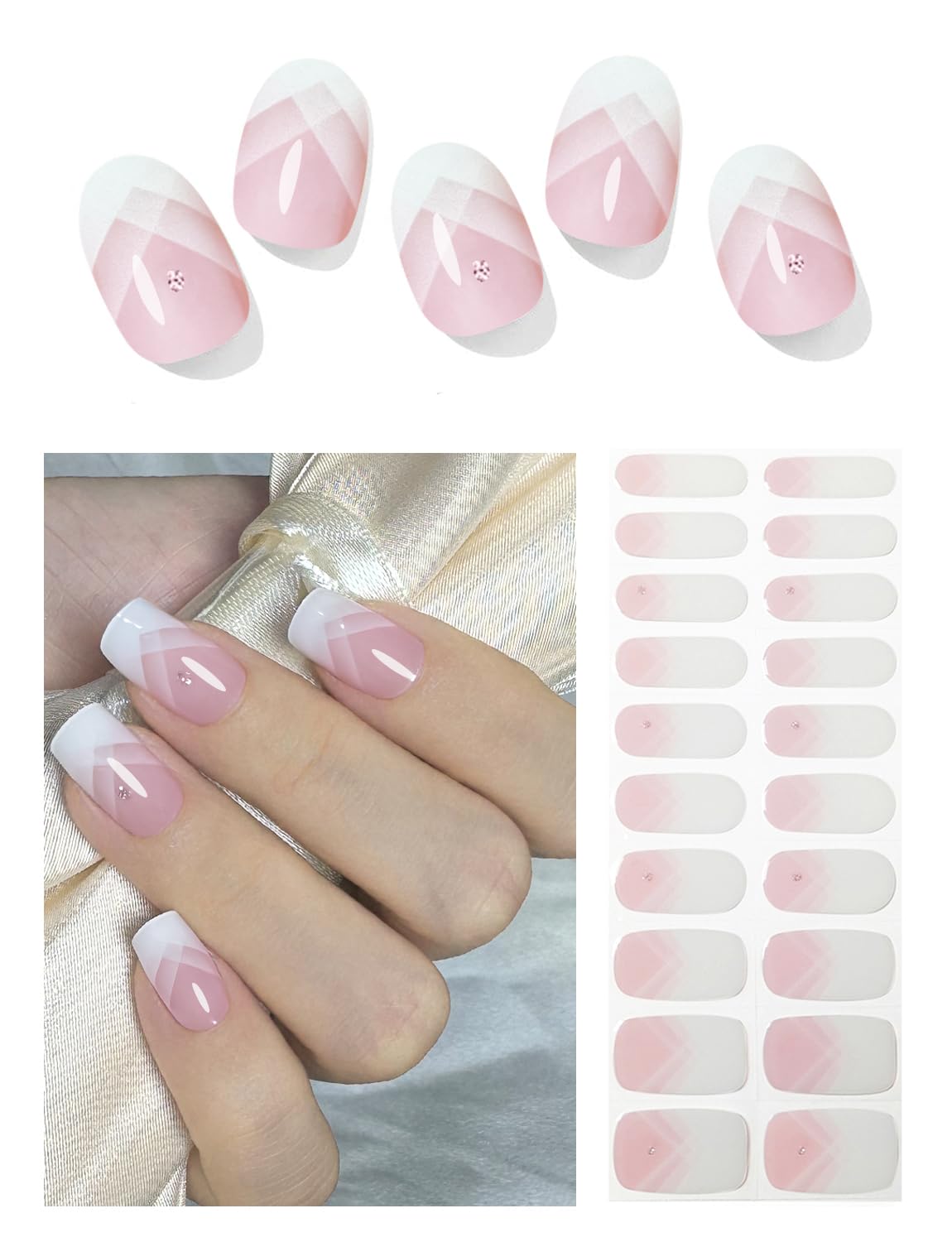 Wahrshei front packaging showing 20 gel strips and accessories for quick application