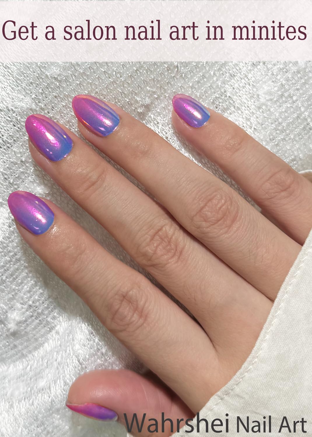 Wahrshei size comparison display with strips for different nail widths