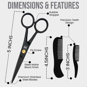 WAJEES close-up of scissors blades highlighting sharpness for clean trims